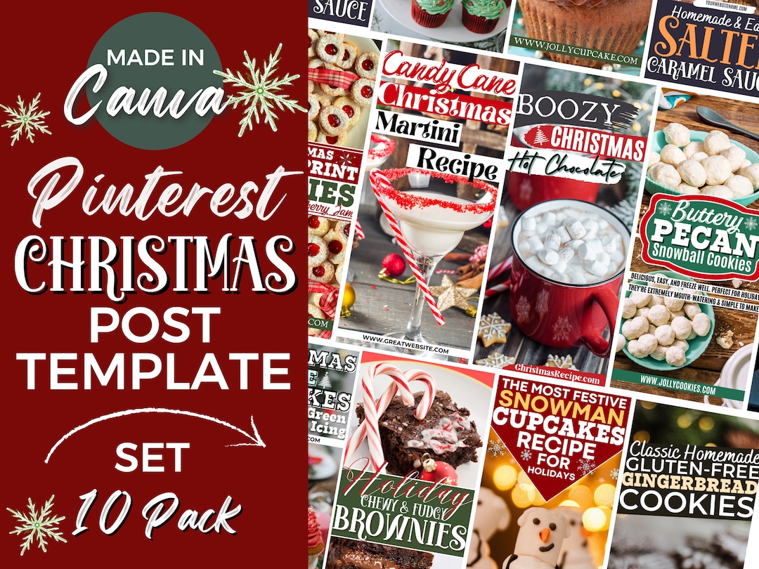 10 Pinterest Templates, Pinterest Pins, Christmas Templates, Food ...