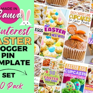 10 Pinterest Templates, Pinterest Easter Templates, Pinterest Pin Templates, Pinterest Templates Canva, Pinterest Pin Templates for Canva