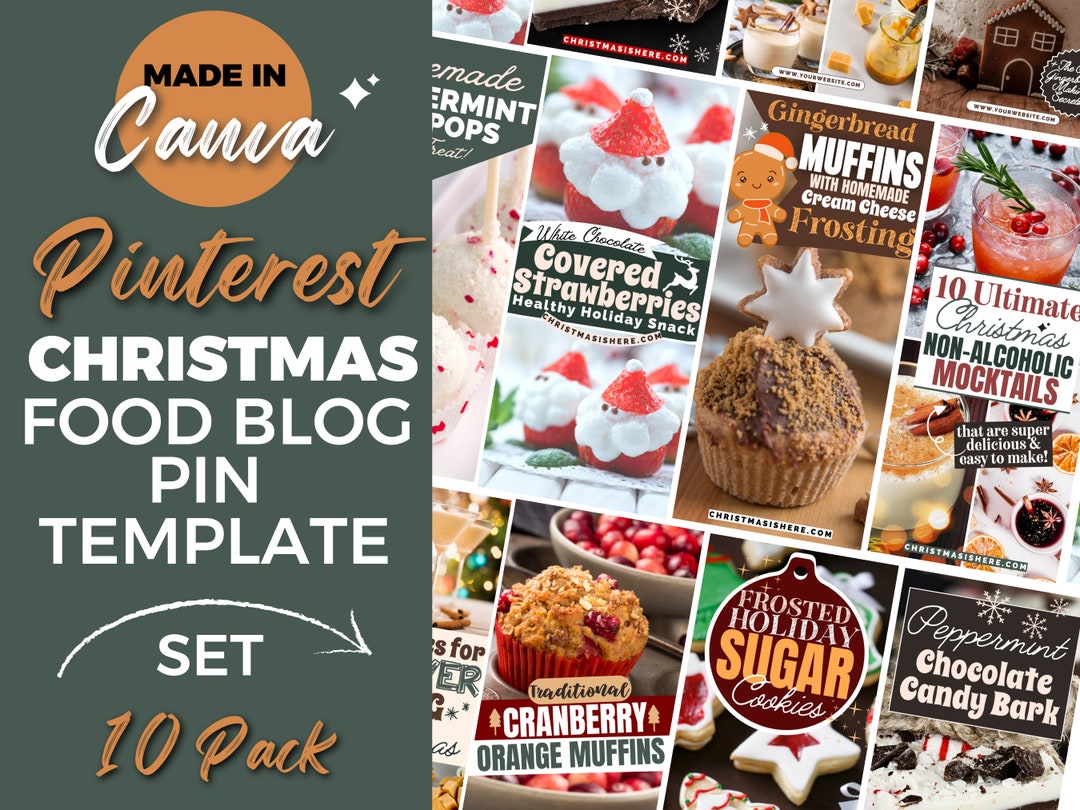 Pinterest Templates, Christmas Pinterest Templates, Pinterest Pin