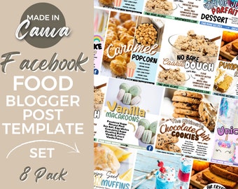 Plantilla de publicación de Facebook, 8 publicaciones de participación en Facebook, publicaciones de Facebook, plantilla de Blogger, plantilla en negrita, grupo FB, Canva Facebook