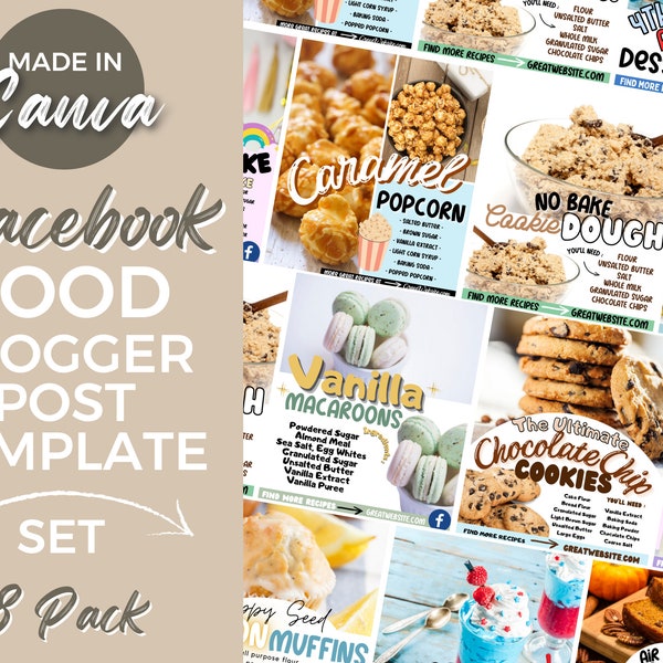 Facebook Post Template, 8 Facebook Engagement Posts, Facebook Posts, Blogger Template, Bold Template, FB Group, Canva Facebook