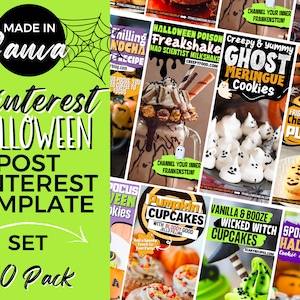 Halloween Template, Pinterest Templates, Pinterest Pins, Pinterest Templates Canva, Pinterest Template, Halloween Pinterest Pins