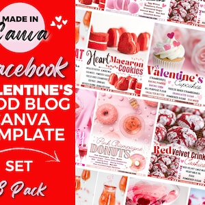 Valentine&#39;s Day Facebook Templates, Facebook Engagement Post, Facebook Post Templates, Valentine&#39;s Day Canva Templates, FB Post Template