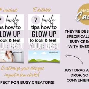 Blogger Editable Pinterest Templates, Wellness Canva Template, Pinterest Pins, Pinterest Templates Canva, Blogger Pinterest Templates image 3