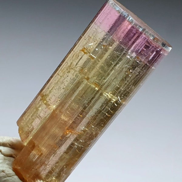 Tourmaline crystal Tri color Terminated from paprok mine Afghanistan