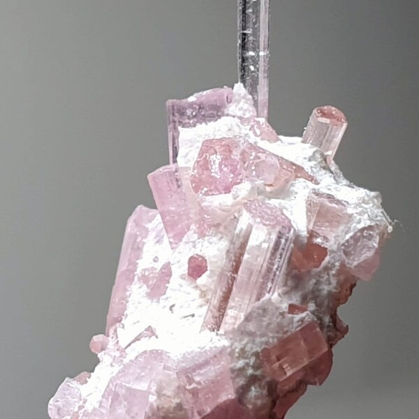 Tourmaline Crystals Pink Colour Spray Bunches Cluster , Tourmaline Specimen, Raw rare minerals , Tourmaline Crystal / 10.50 Carats