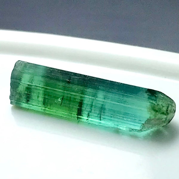 Tourmaline crystal bi color double terminated