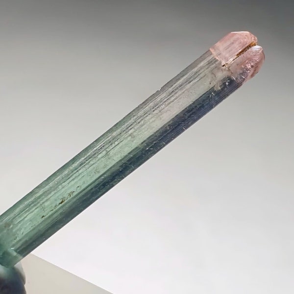 Natural Tourmaline Crystal Pencil  Bi Color long Crystal From Afghanistan Paprok Mine , Crystal Tourmaline Specimen , 3.25 Carats
