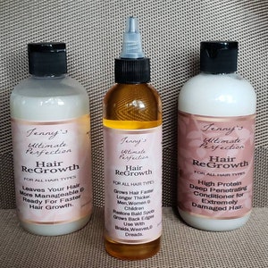 This Kit Is For Extreme Hair Loss It Contains 3 Items for longer, fuller and thicker hair.