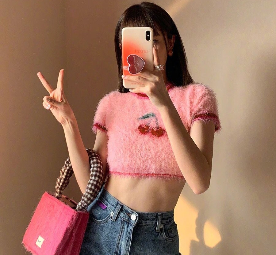 Cherry Crop Top - Etsy UK
