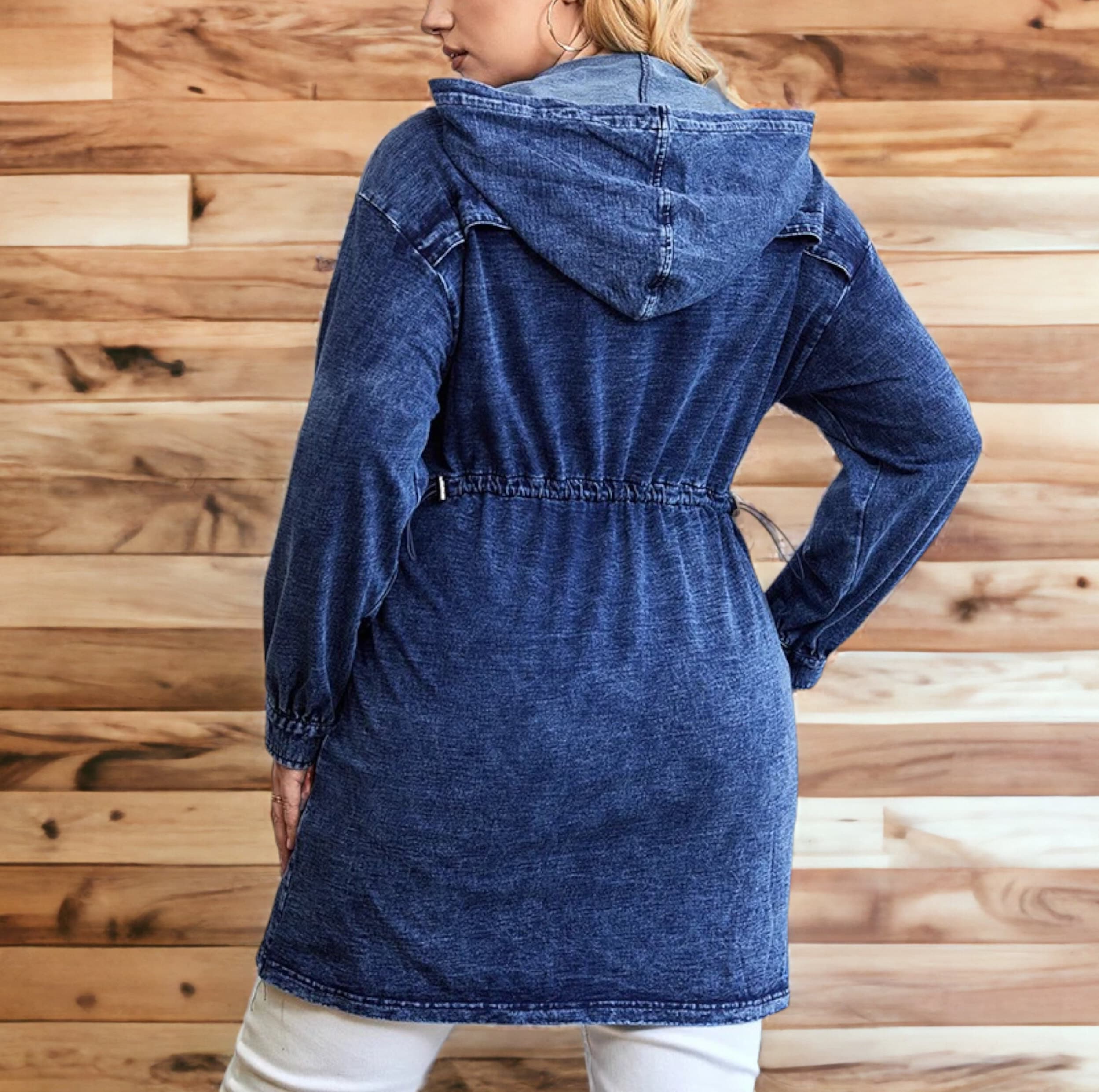 Women's Denim Hooded Jacket Jeans Casual Coat Plus Size Outwear - Etsy
