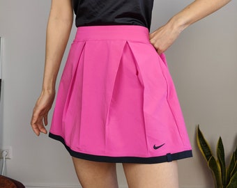 Second hand Nike tennis skirt pleated pink magenta sport mini women 38 S-M