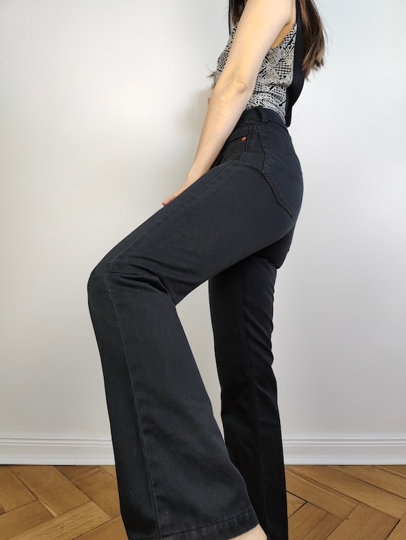 The Levi's 417 Black Denim Flare Boot Cut | Vintage Sta