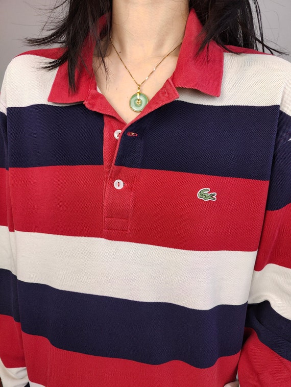 Lacoste LACOSTE Long Sleeve Polo Shirt Size 4 Men's M cotton brown type Vintage Second Hand