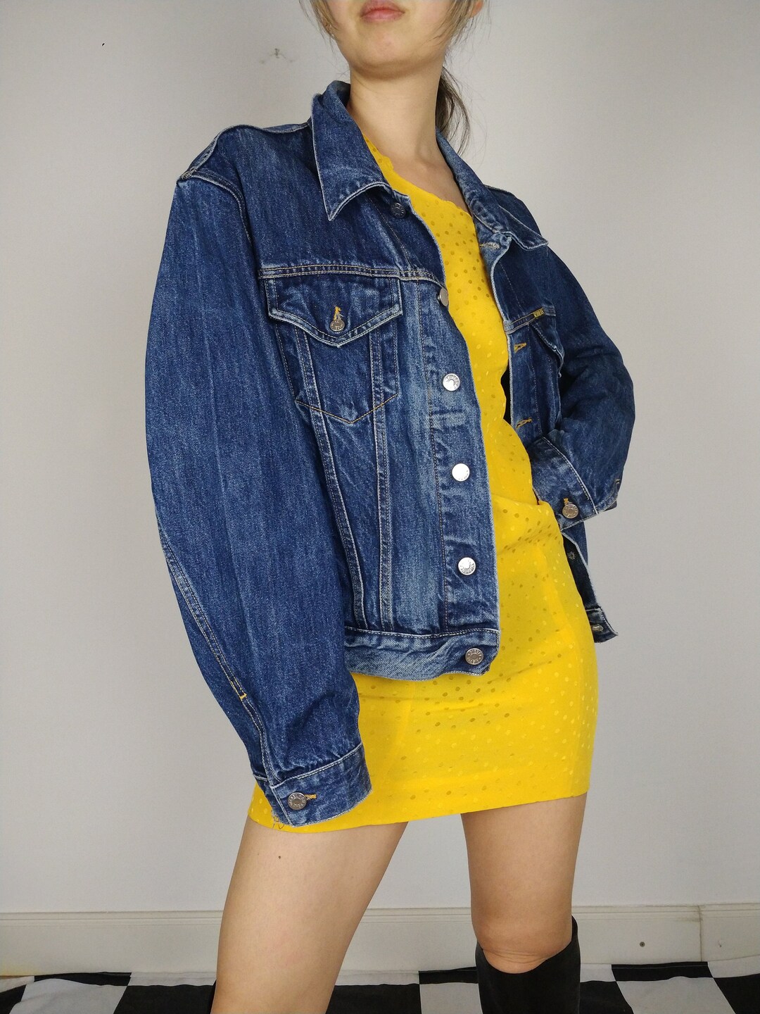 DIESEL☆ダークウォッシュ デニムトラッカージャケット♪送料込 デニムジャケット ダメージ メンズ トップス アウター
