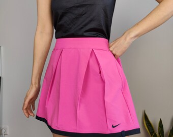 Gebrauchter Nike Tennisrock plissiert rosa magenta Sport Mini Damen 38 S-M