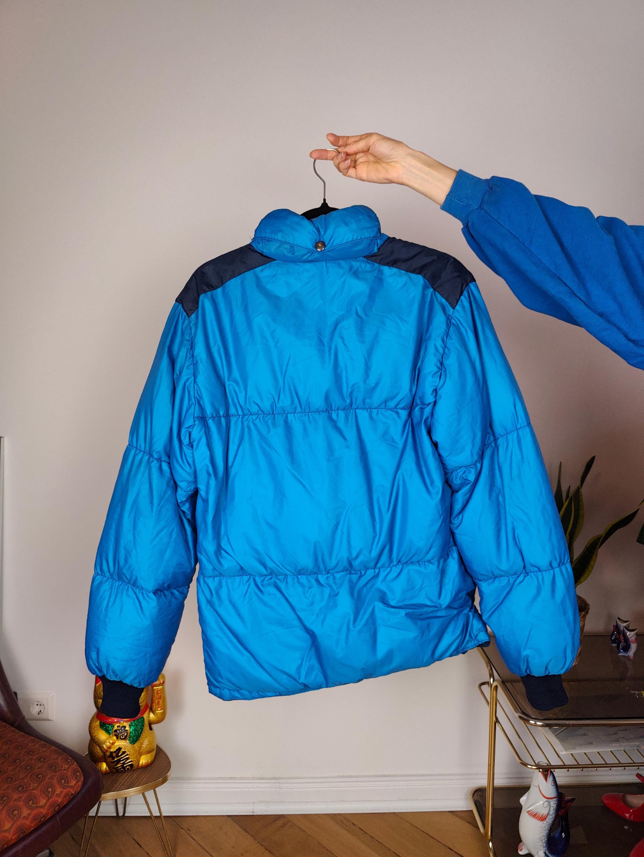 Vintage Down Puffer Jacket S | Blue Winter Coat Ciesse