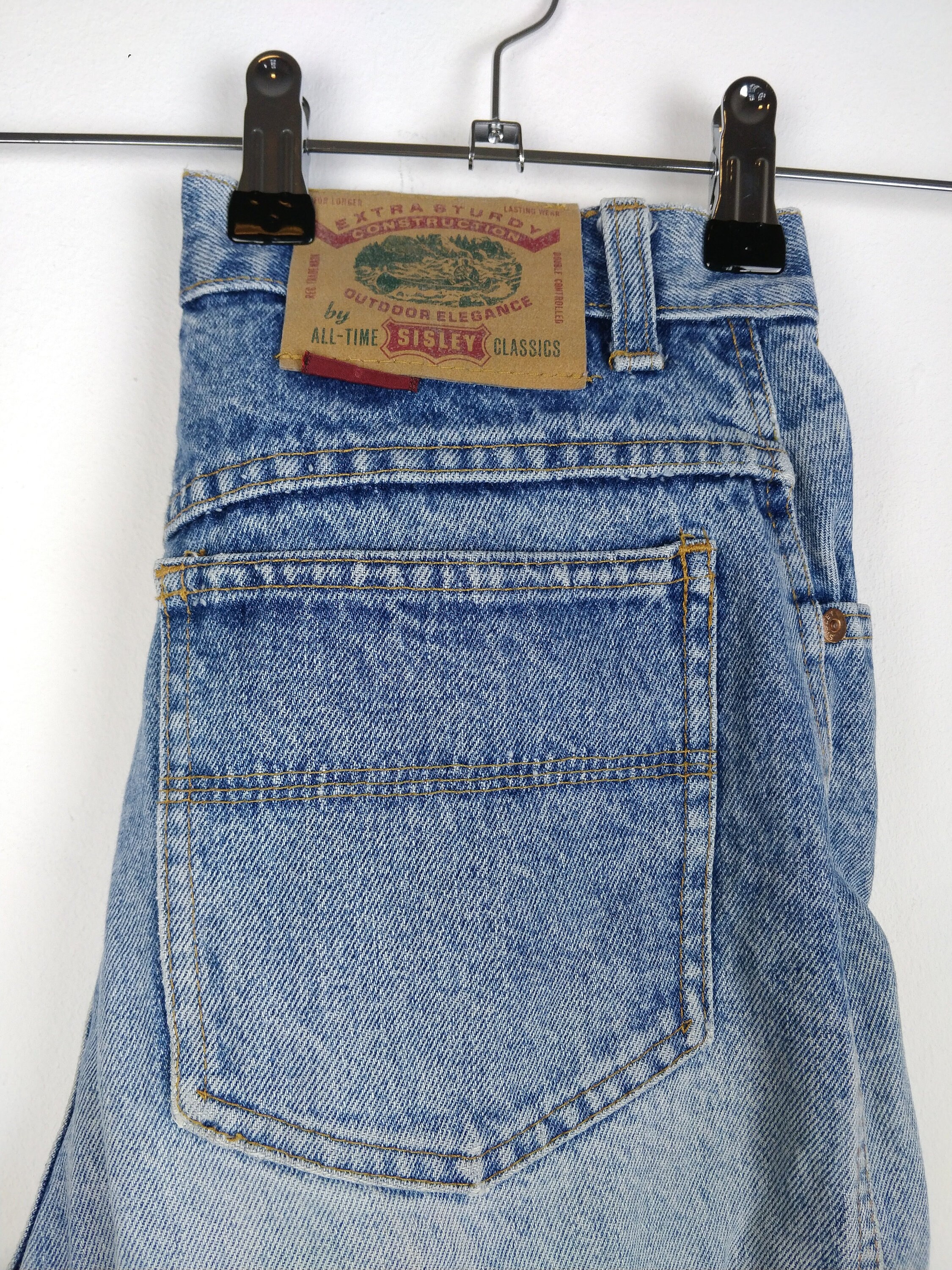 The Sisley Jeans Vintage Sisley High Waist Blue Wash Denim | Etsy UK