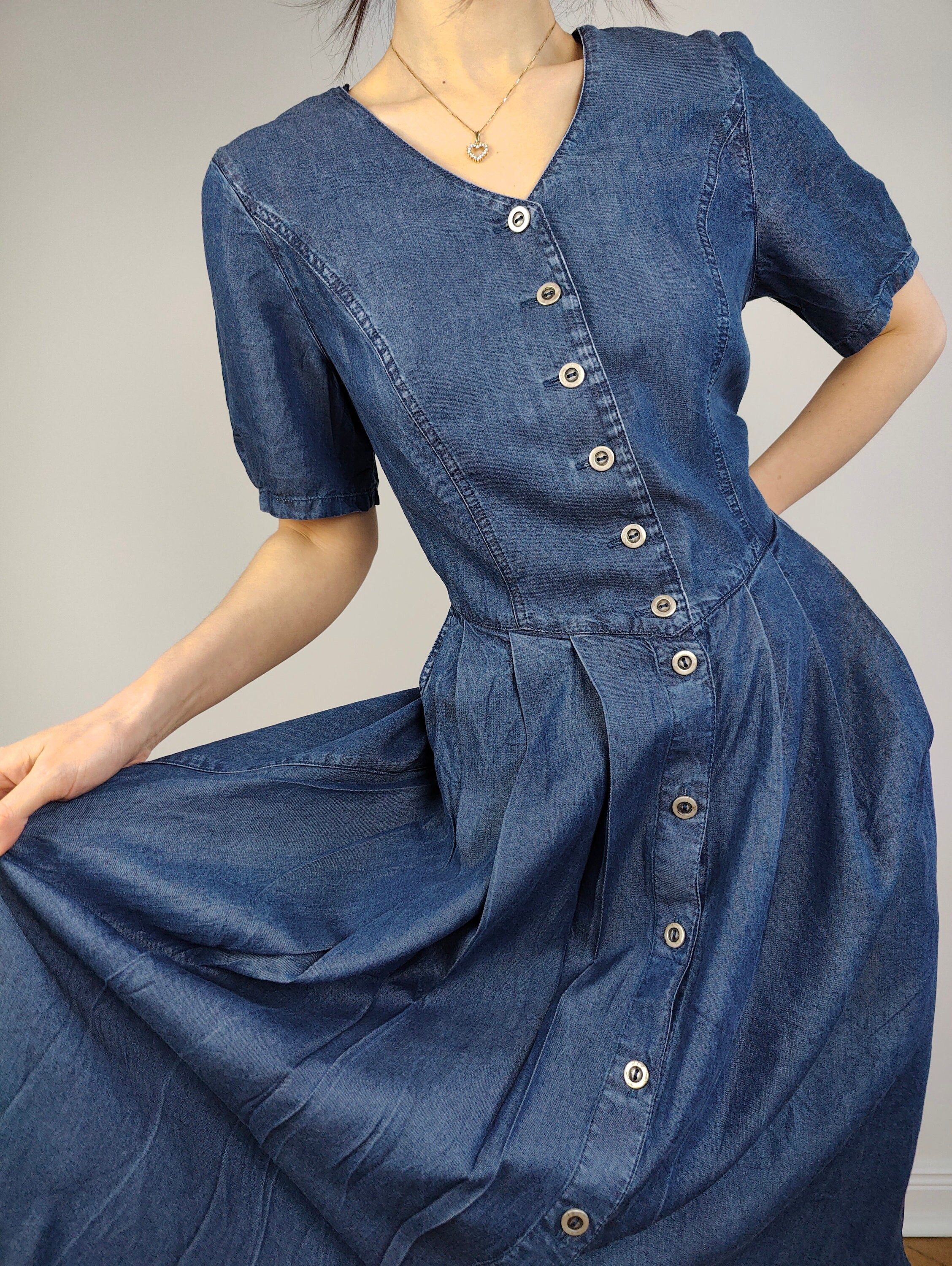 最終AmeriVINTAGE I LINE DENIM SHIRT DRESS I LINE DENIM SHIRT DRESS