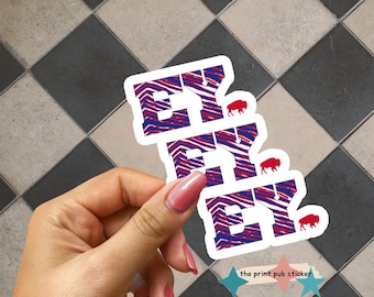 Vinylsticker lettertype Ey Ey Buffalo | Holografisch | Vintage stijl | Maffia | Buffel | Divisie | Hé | Buffel | Voor hem | Cadeau | Aanwezig: