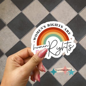 女性の権利は人権です ビニールステッカー | 政治 | 擁護 | LGBTQ | 権利 | イディオクラシー | フェミニスト | ギフト | 抗議 | プレゼント