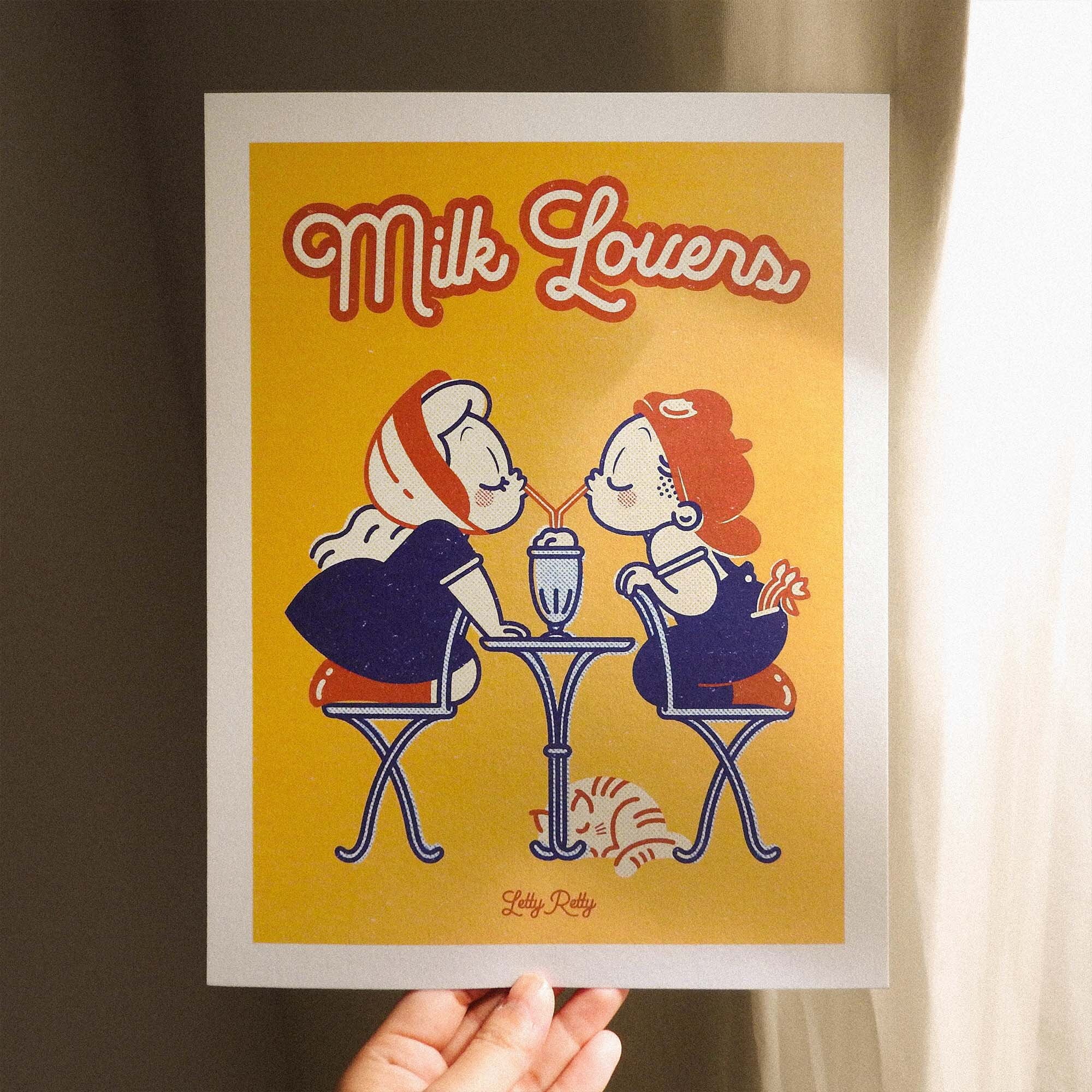Milk Lovers Art Print 8.5x11 Etsy Singapore