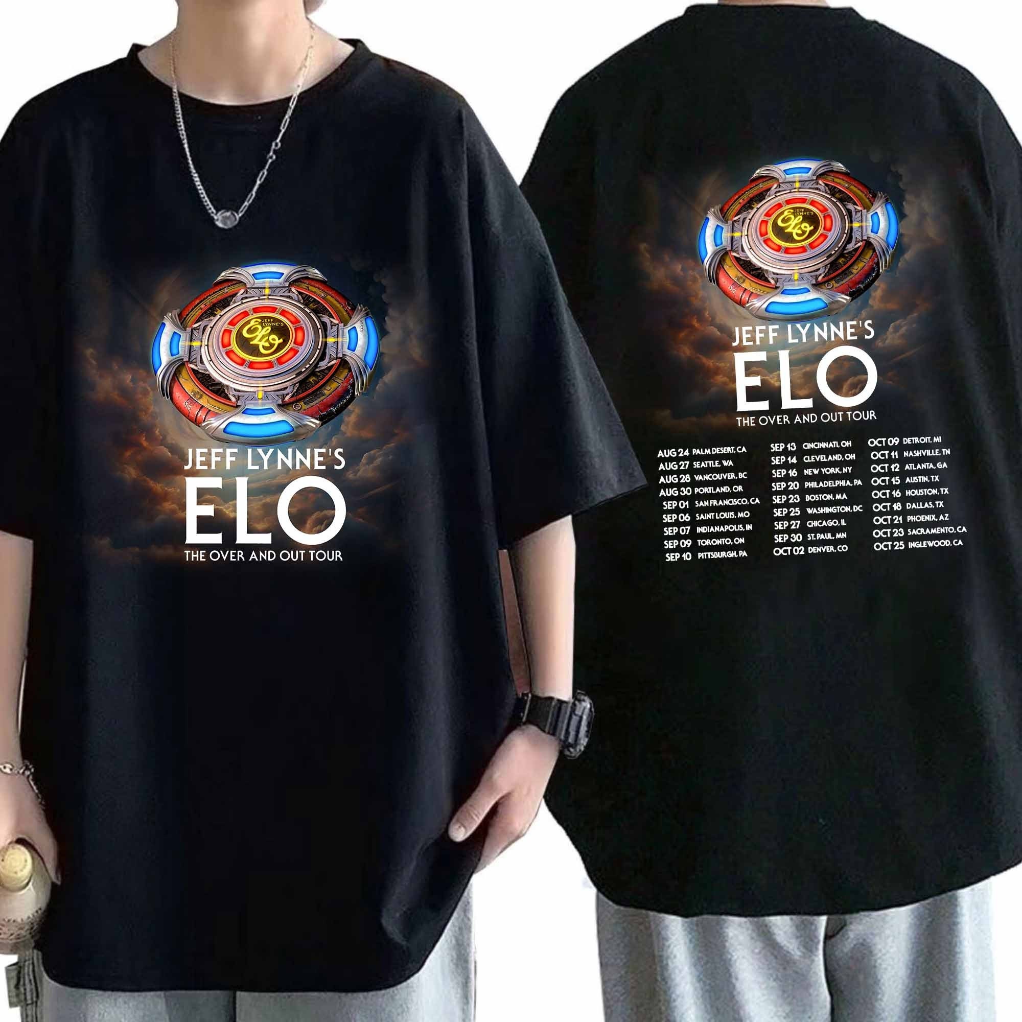 Jeff Lynne's ELO Over and Out FINAL Tour 2024 Shirt, Jeff Lynne's Elo 2024 Concert