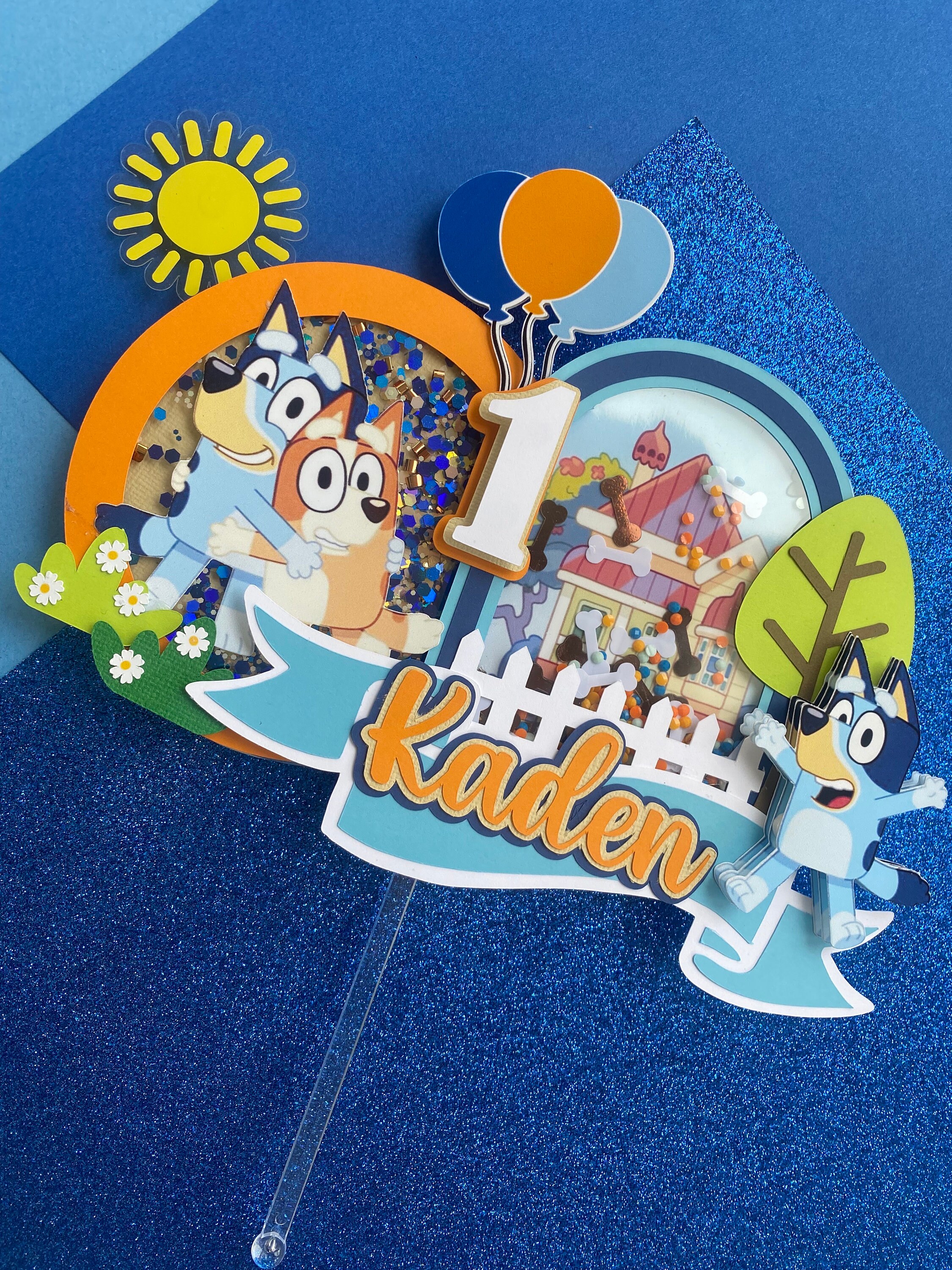 bluey Cake topper Shaker