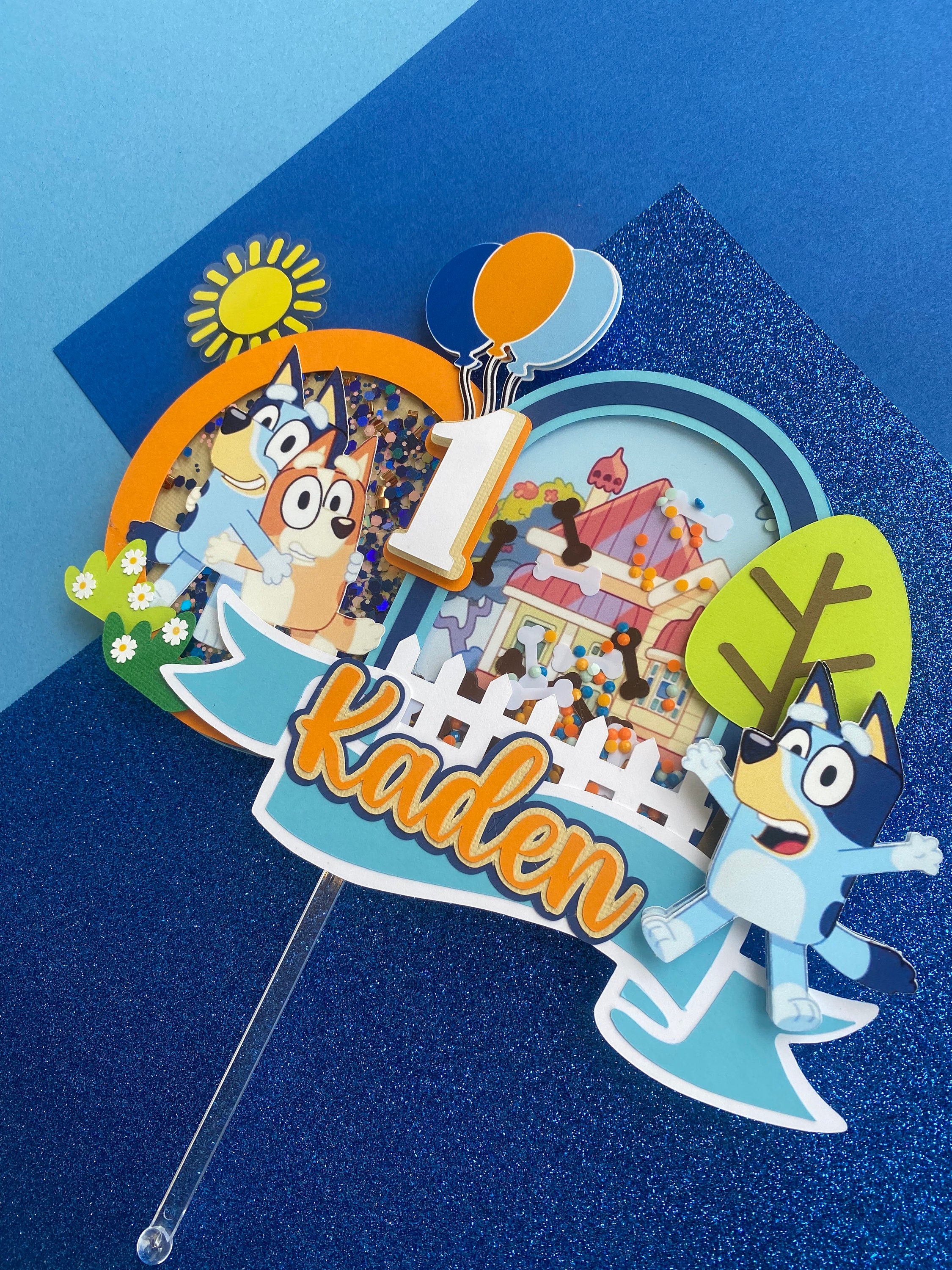 bluey Cake topper Shaker