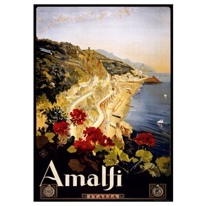 Travel Poster - Italy / Amalfi Coast / 1920 - Vintage Reprint A4 ...