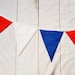 England flag colour bunting, Red, white and blue bunting, union jack party decoration, football birthday party decoration