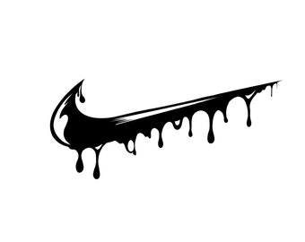 nike symbol dripping