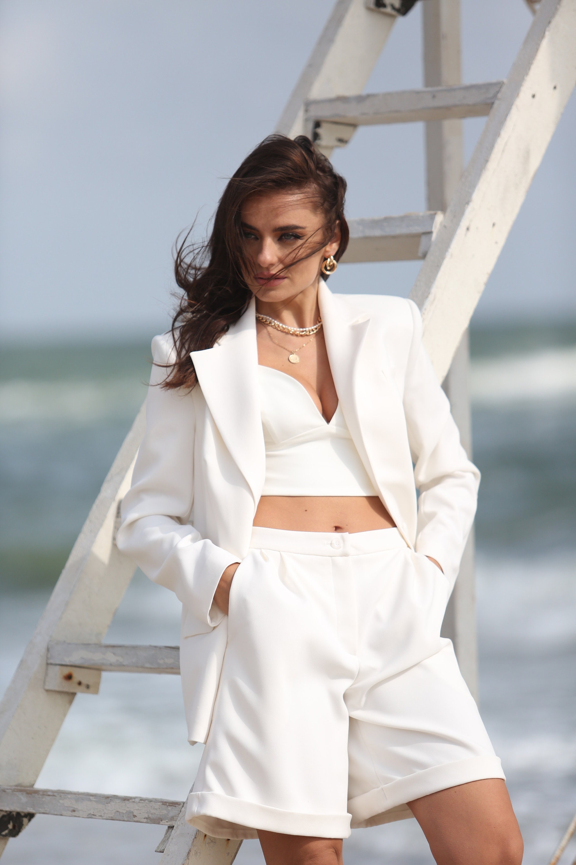 Womens cream cheap jacket wedding
