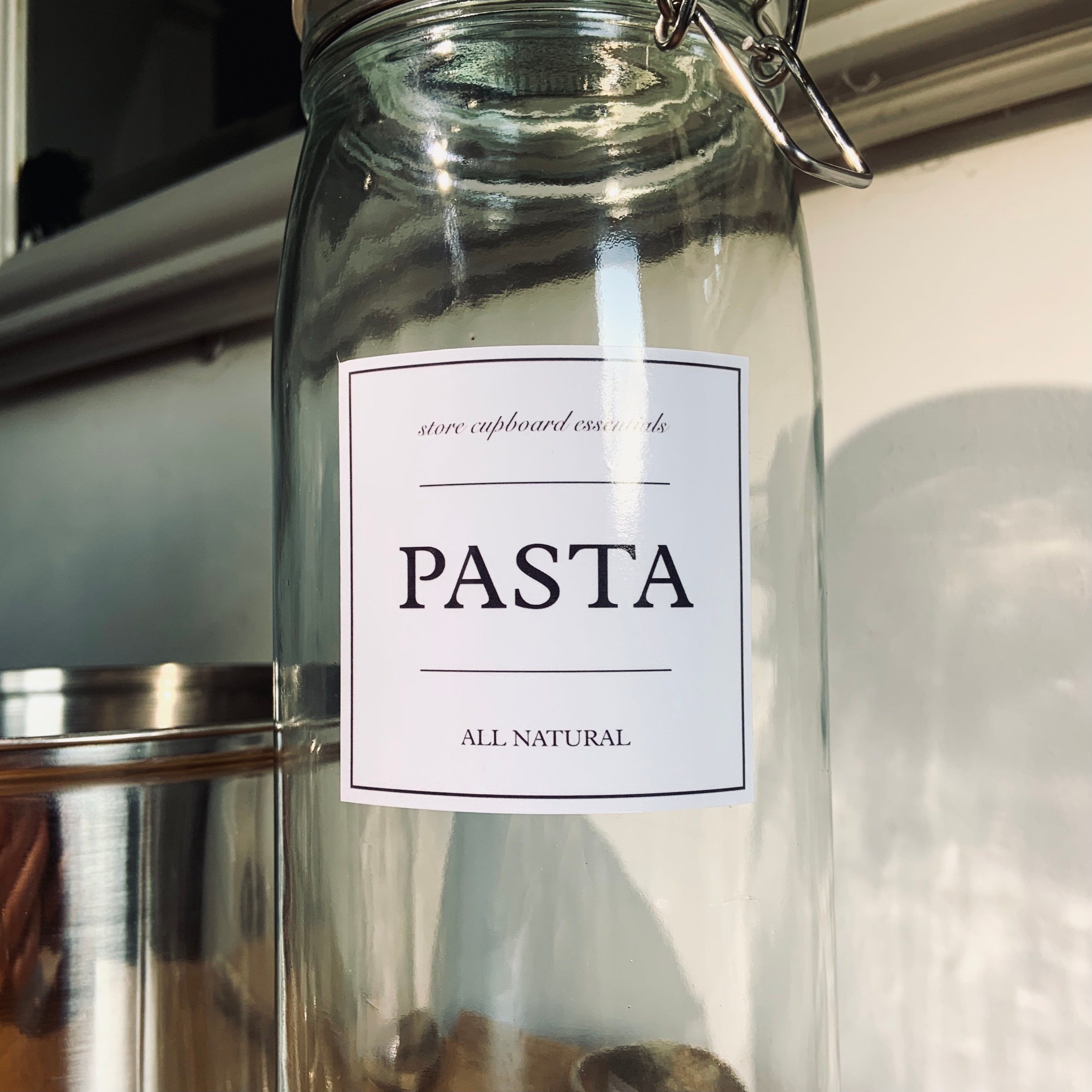 Pasta Storage Jar with Customisable Label Etsy