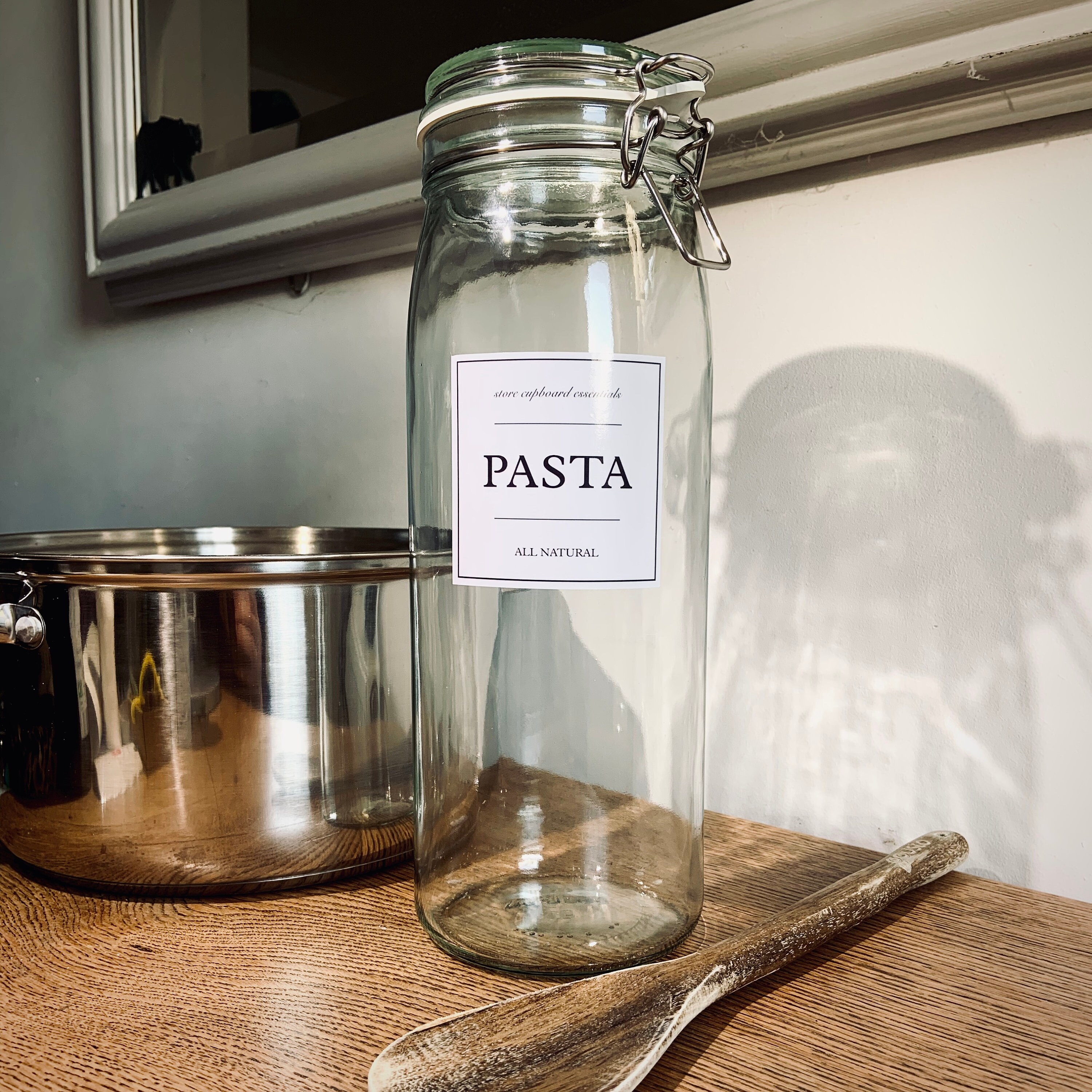 Pasta Storage Jar with Customisable Label Etsy