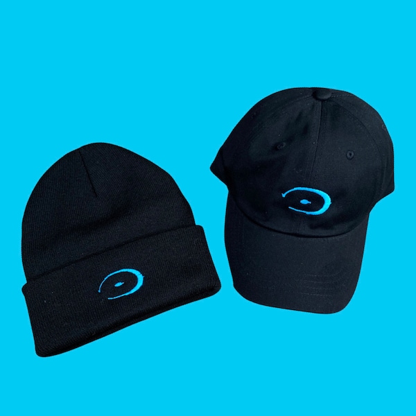 HALO gaming merch embroidered logo hats and beanies in black