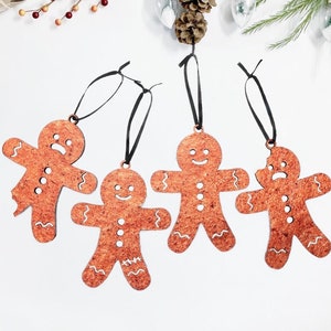 Gingerbread Man Christmas Ornaments, Wood Christmas Ornament Gingerbread, Christmas Tree Decorations, Christmas Ornament Set, Ornament Gift