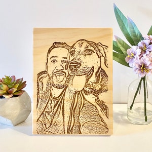 Fotograbado en madera, Foto grabada con láser, Foto grabada en madera, Foto grabada personalizada, Imagen grabada, Foto personalizada en madera