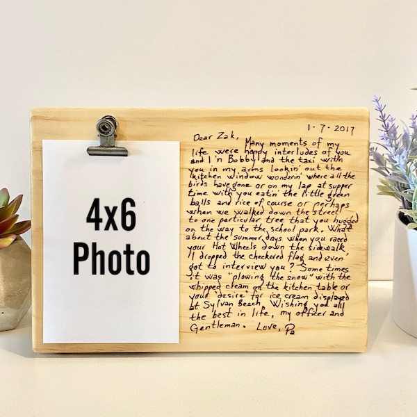 Custom Engraved Note, Engraved Note, Handwritten Note on Wood, Wood Engraved Handwriting, Handwritten Letter, Custom Engraved Letter