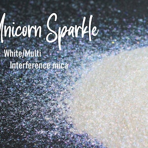 Unicorn sparkle interference shimmer mica pigment powder vegan resin, nail polish, make up, slime, freshies, candle, wax, soap making