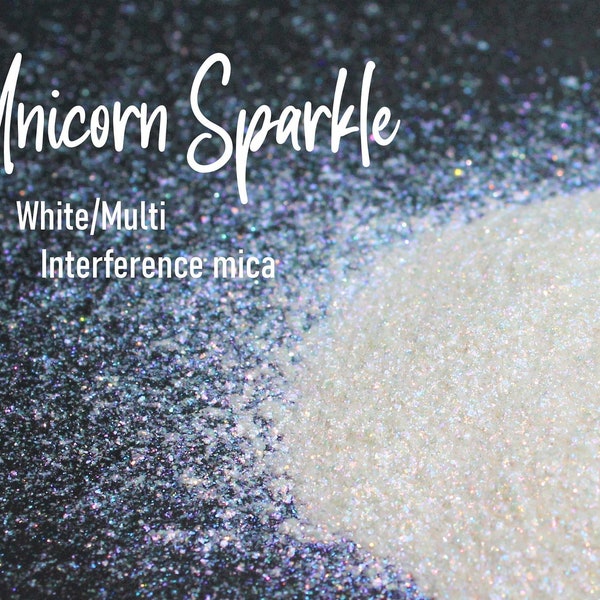 Unicorn sparkle interference shimmer mica pigment powder vegan resin, nail polish, make up, slime, freshies, candle, wax, soap making