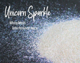 Unicorn sparkle interference shimmer mica pigment powder vegan resin, nail polish, make up, slime, freshies, candle, wax, soap making