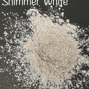 White sparkle shimmer mica pigment powder vegan resin, nail polish, make up, slime, freshies, candle, wax, soap making