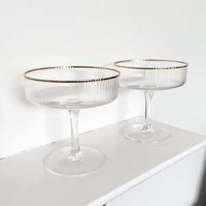 ribbed martini glass