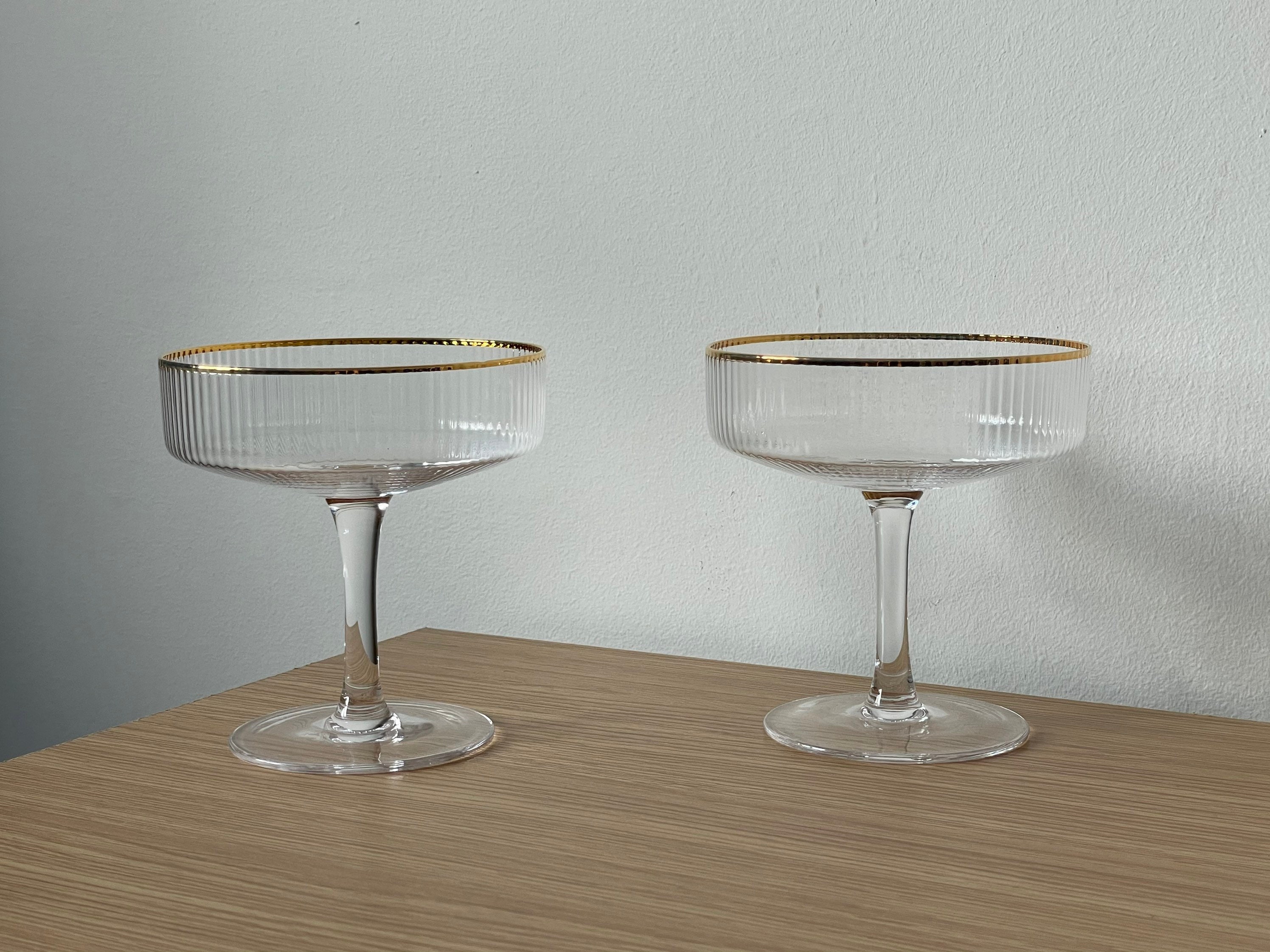 ribbed martini glass