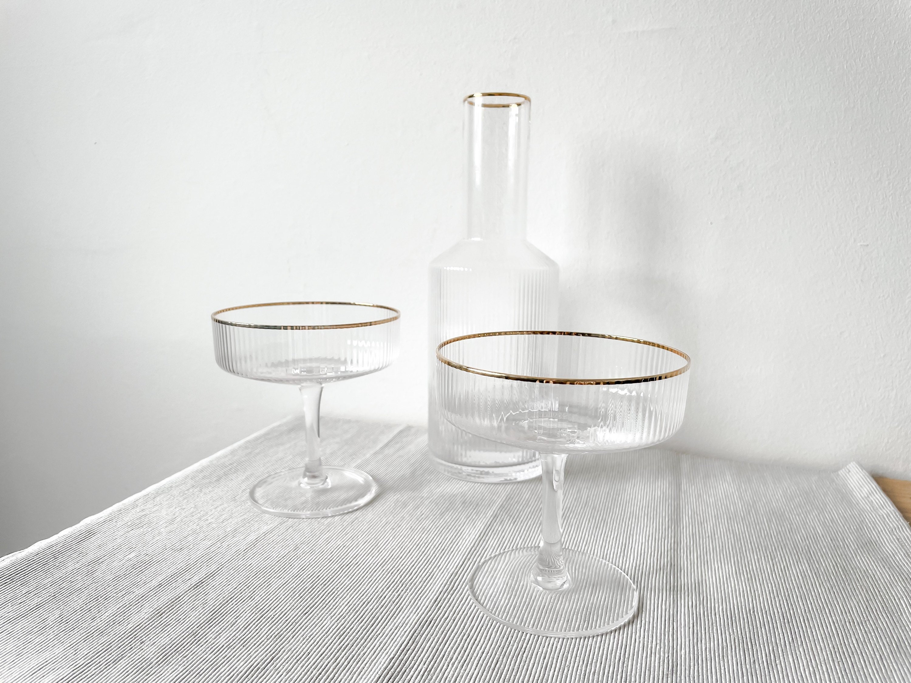 ribbed martini glass
