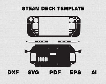 Steam deck Skin Template SVG Cut File, Steam deck Console full wrap skin cutting template