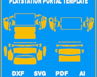 Plantilla de portal de PlayStation (Svg, Png, Dxf, AI, PDF) / Skin de portal de PS, calcomanía (Svg) para Cricut láser / Descarga digital