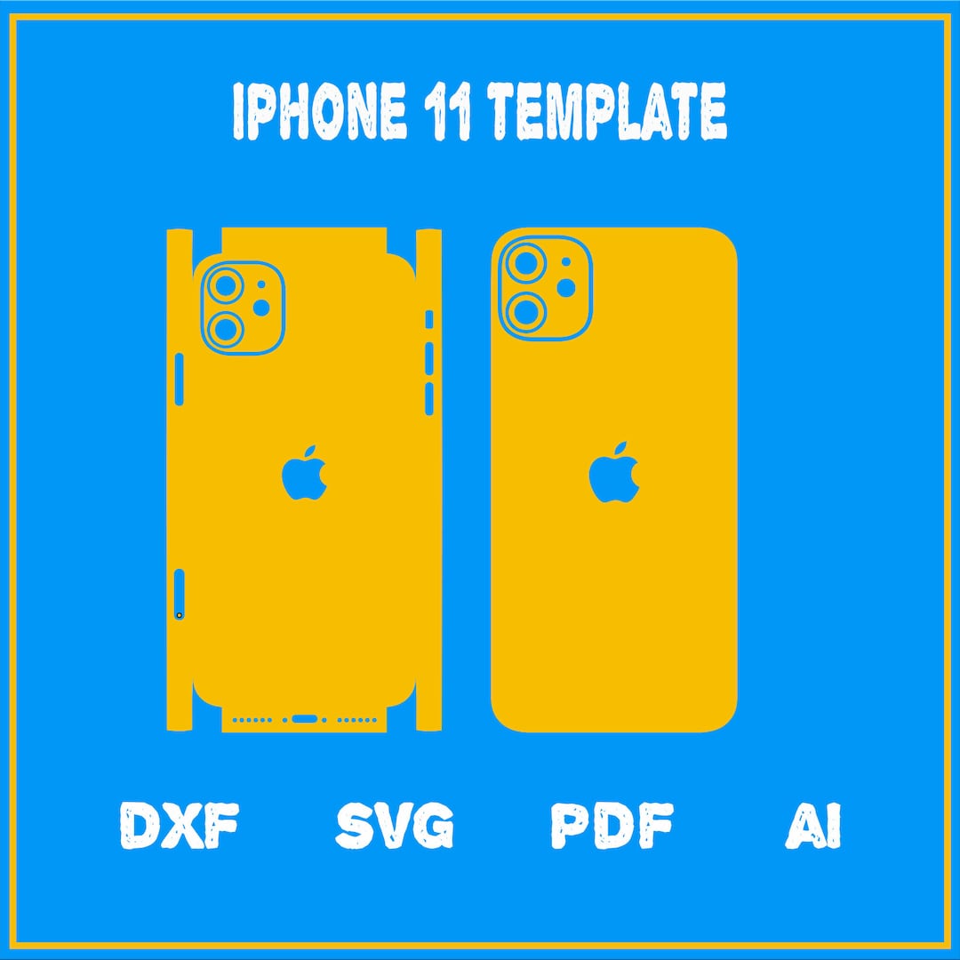 IPhone 11 Full Wrap Skin Cutting Template Dxf, SVG, EPS, Aİ, Pdf