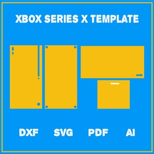 Xbox Series x skin volledige wrap skin snijsjabloon dxf, SVG, EPS, Aİ, Pdf, silhouet, cricut vectorbestand knippen